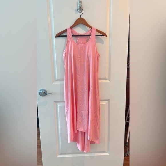 Halara Breezeful™ Backless Racerback Side Pocket High Low Flowy Casual Dress - Picture 4 of 16